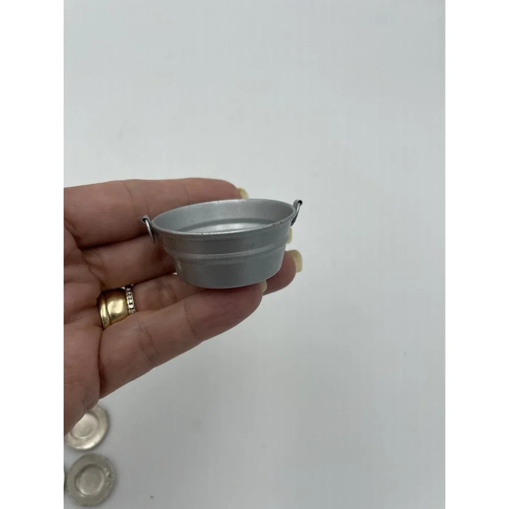 14 Pc Set Miniature‎ Metal Dollhouse Camping Supplies Dishes Pots & Tools